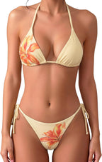 Women's Polka Dot Triangle Thong Bikini Set