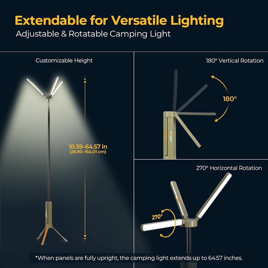 15600mAh Telescopic Camping Light Waterproof